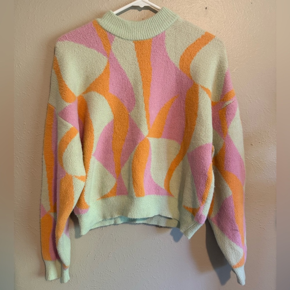 Cotton On Pastel Pink and Orange Women's Sweater
